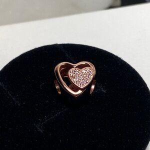 Pandora Rose Gold  Double Heart Charm